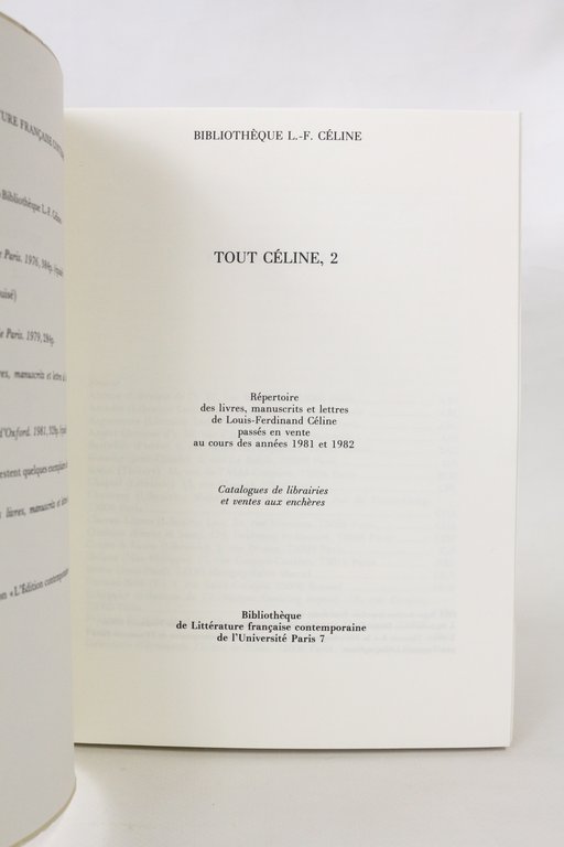Tout Céline, 2
