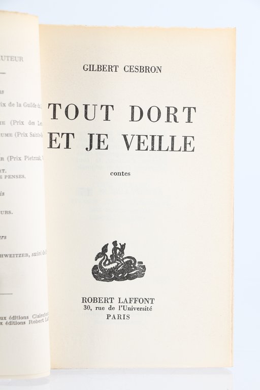 Tout dort et je veille