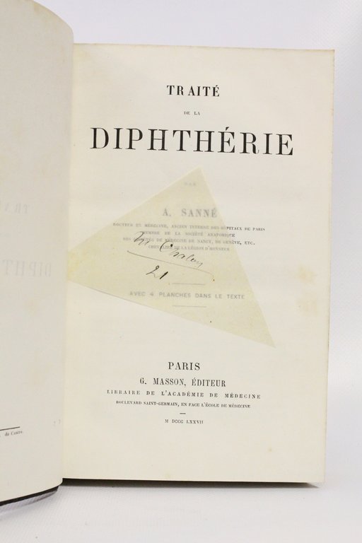 Traité de la diphtérie