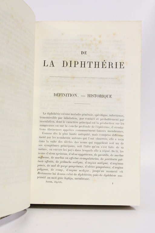 Traité de la diphtérie