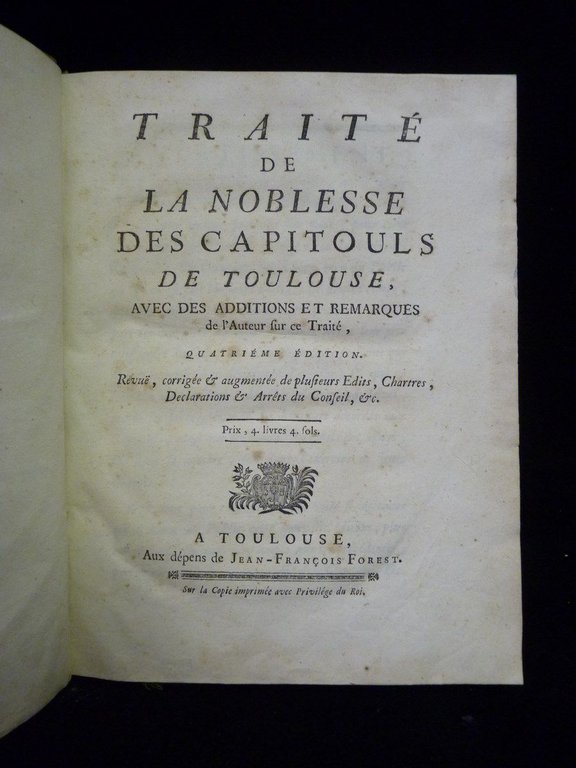 Traité de la noblesse des Capitouls de Toulouse