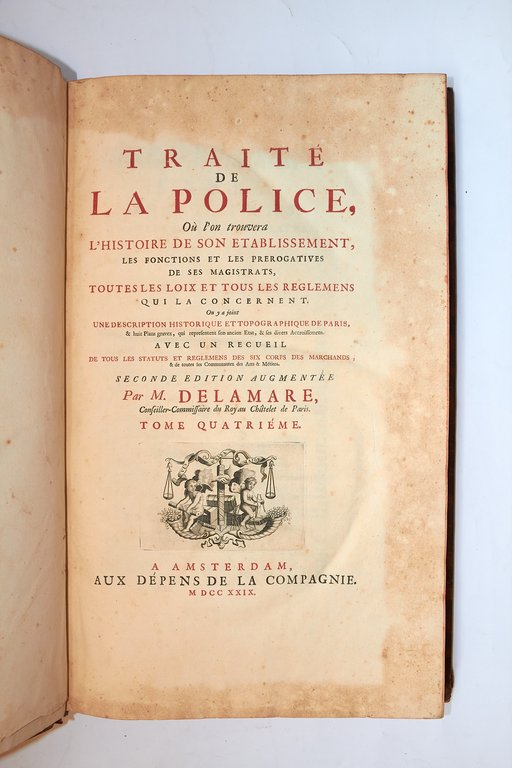 Traité de la police, Où l'on trouvera l'Histoire de son …