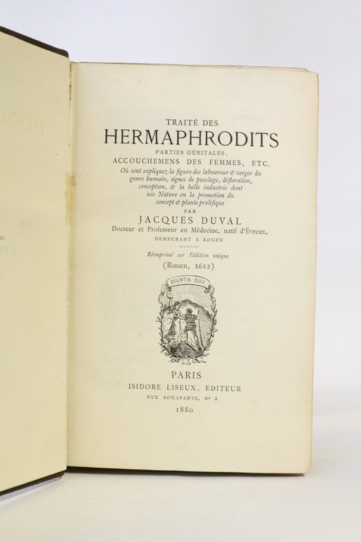 Traité des Hermaphrodits parties génitales, accouchemens des femmes etc, où …