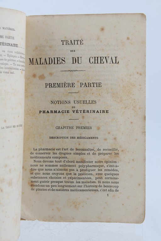 Traité des maladies du cheval, notions usuelles de pharmacie et …