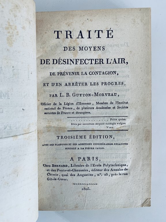 Traité des moyens de desinfecter l'air
