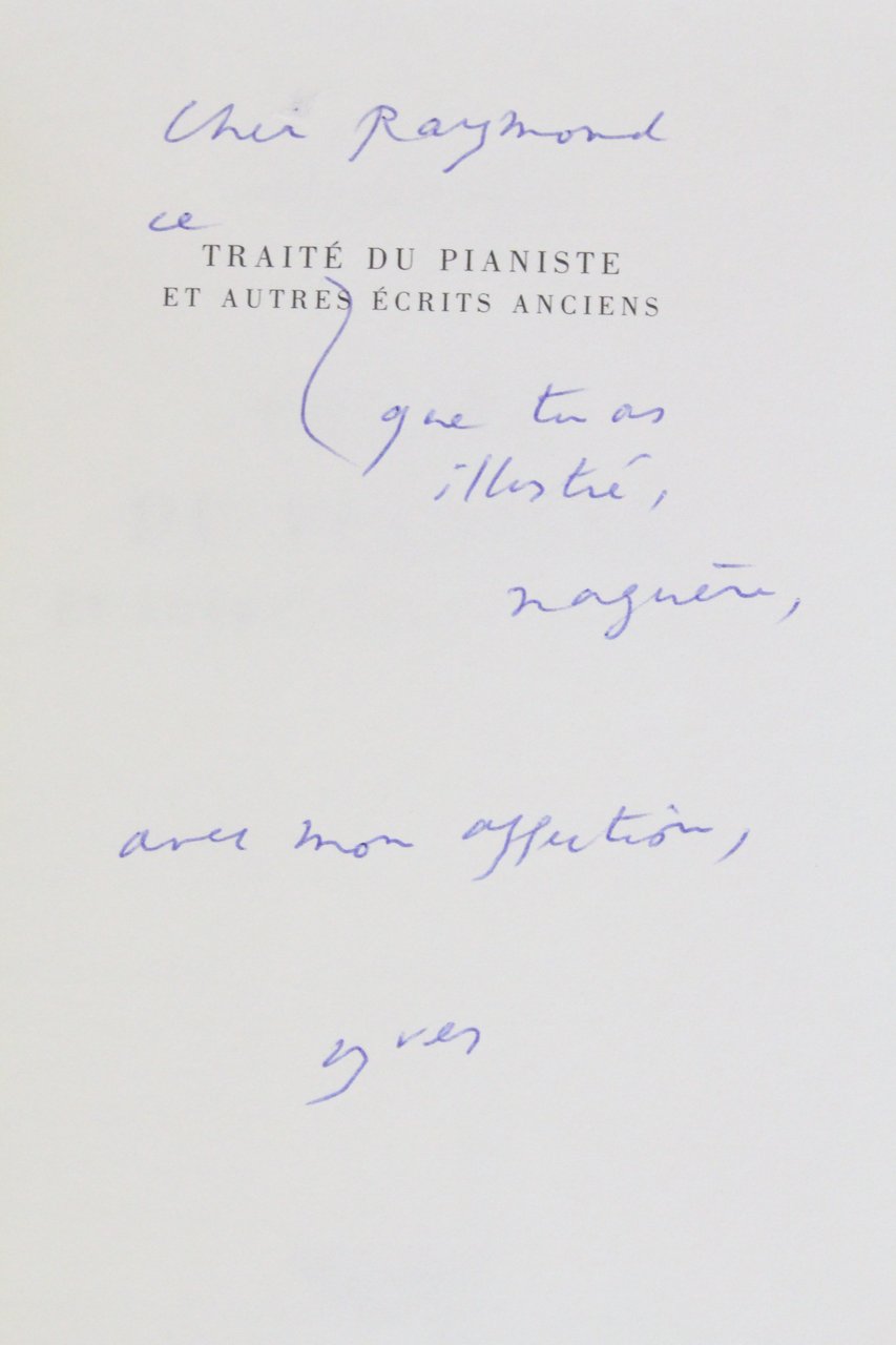 Traité du pianiste et autres écrits anciens