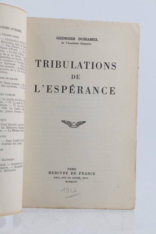 Tribulations de l'espérance