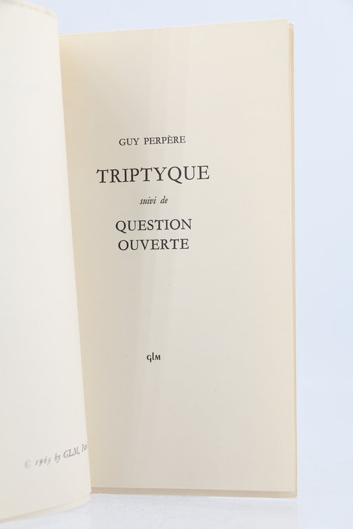 Triptyque suivi de Question ouverte