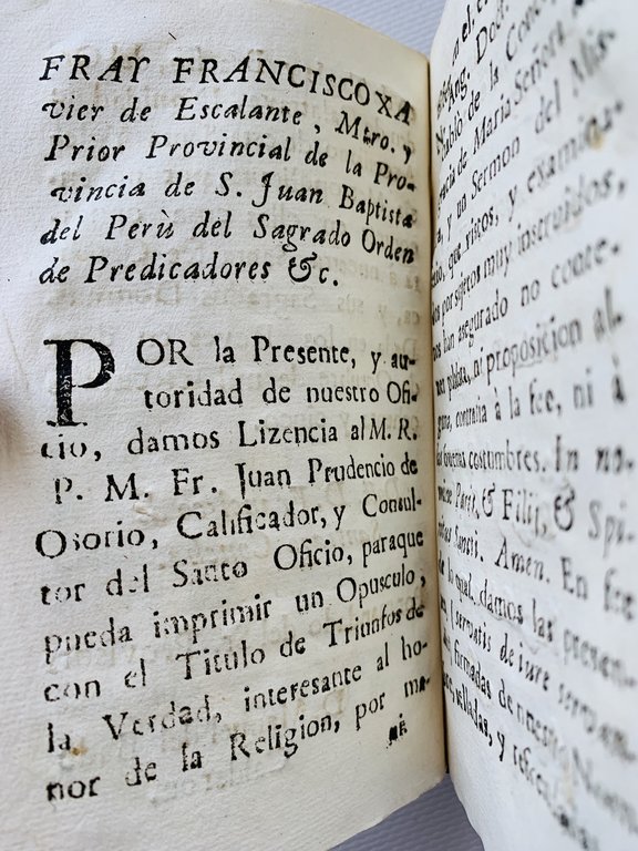 Triunfos de la verdad, en obsequio, y debido culto de …
