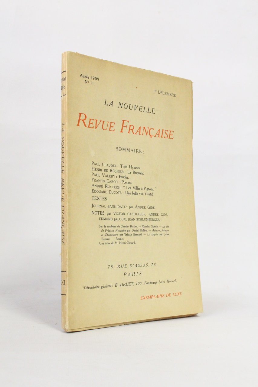 Trois Hymnes in La Nouvelle Revue française n°11 de l'année …