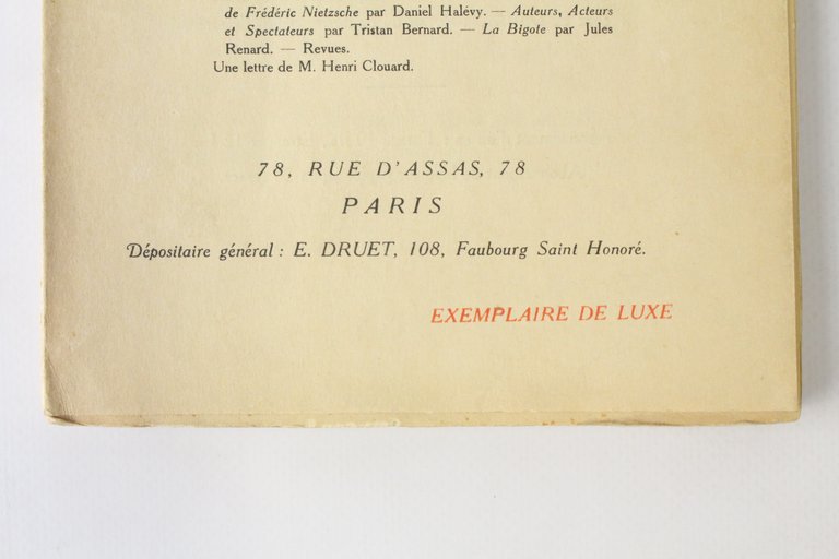 Trois Hymnes in La Nouvelle Revue française n°11 de l'année …