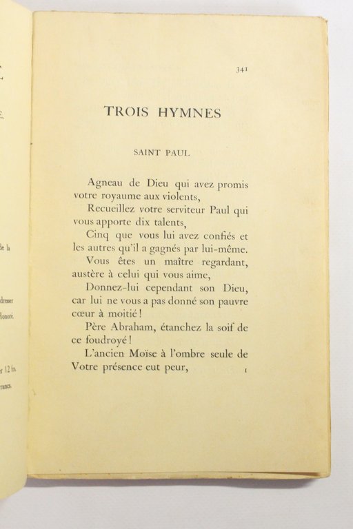 Trois Hymnes in La Nouvelle Revue française n°11 de l'année …