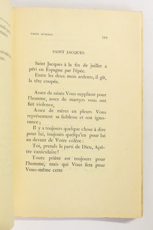 Trois Hymnes in La Nouvelle Revue française n°11 de l'année …