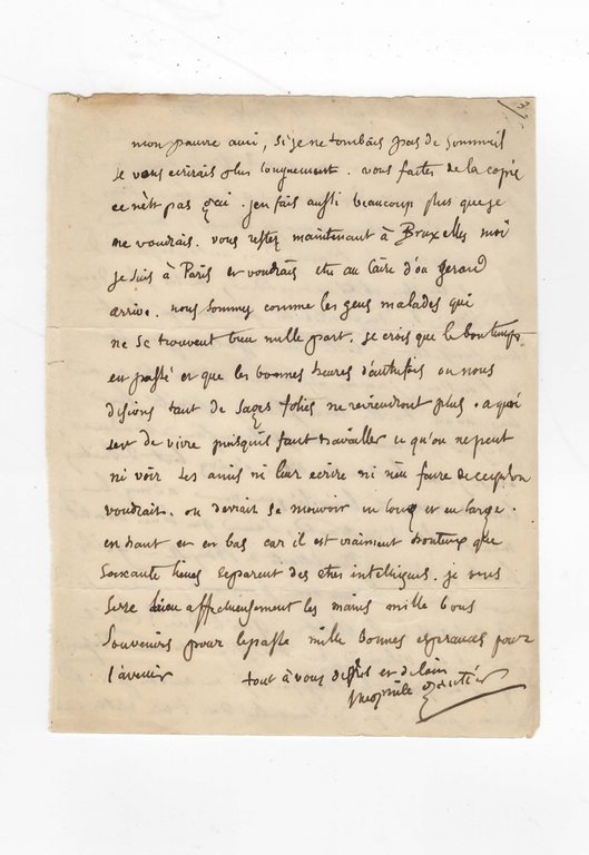 « Quelle tristesse que Paris quand on revient des pays …