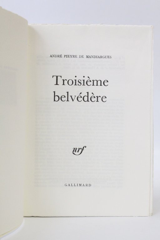 Troisième belvédère