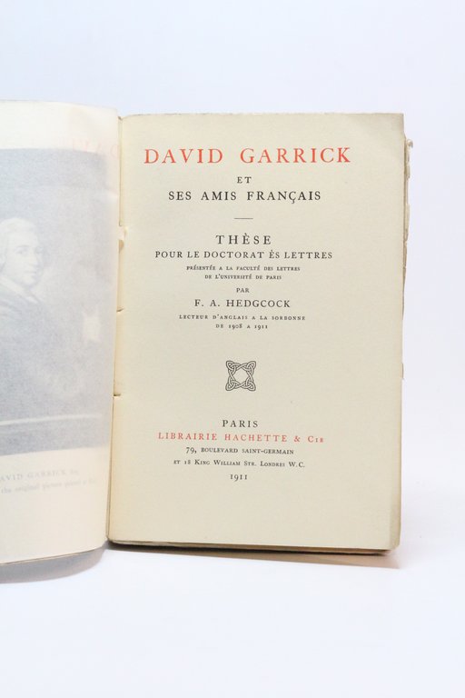 Un acteur cosmopolite. David Garrick et ses amis français