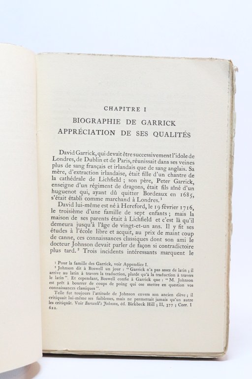 Un acteur cosmopolite. David Garrick et ses amis français