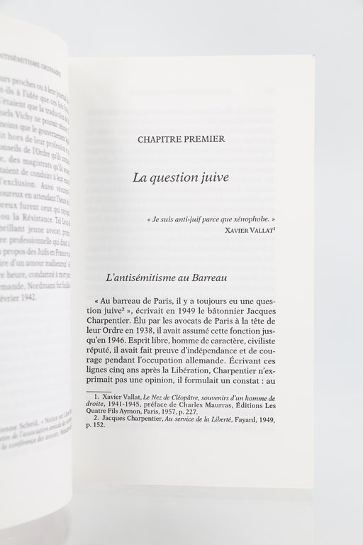 Un antisémitisme ordinaire, Vichy et les avocats juifs (1940-1944)