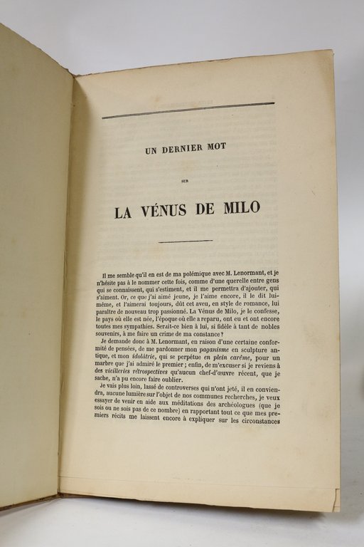 Un dernier mot sur la Vénus de Milo