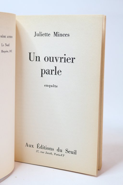 Un ouvrier parle