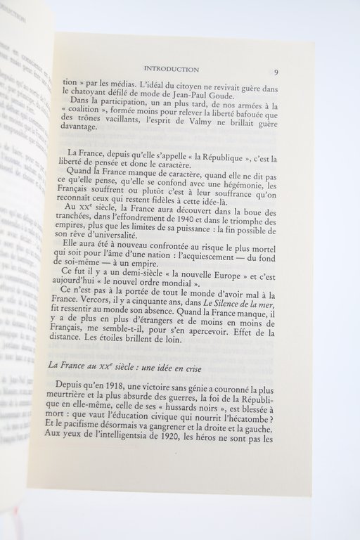 Une certaine Idée de la République m'amène à.