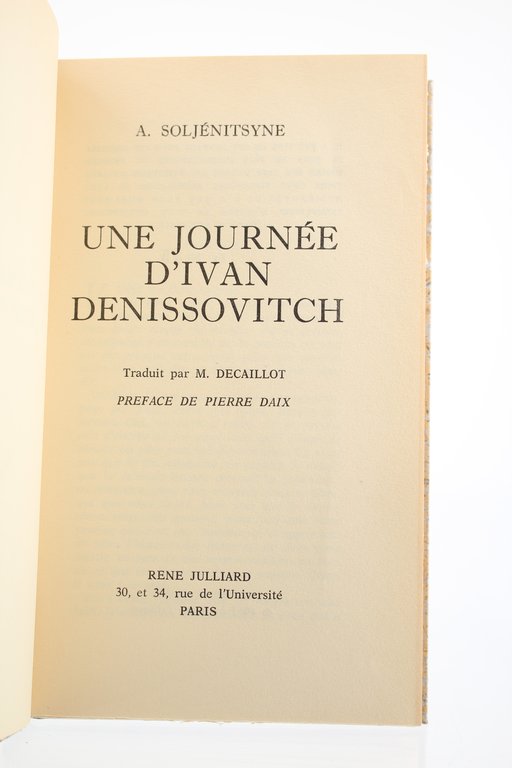 Une Journée d'Ivan Denissovitch