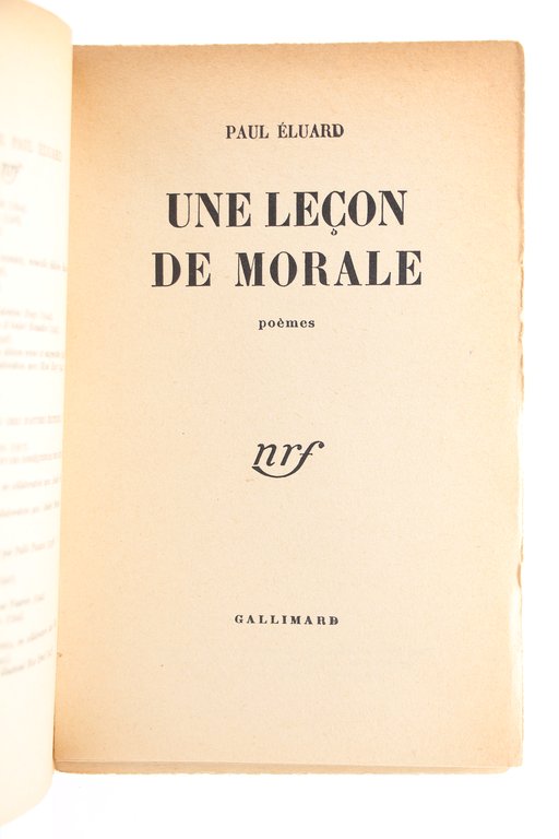Une Leçon de Morale