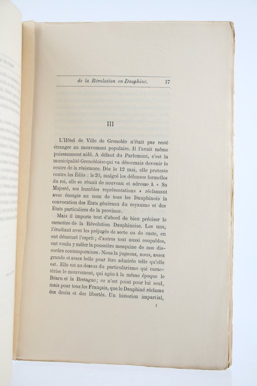 Une Page des Origines de la Révolution en Dauphiné, Gap …