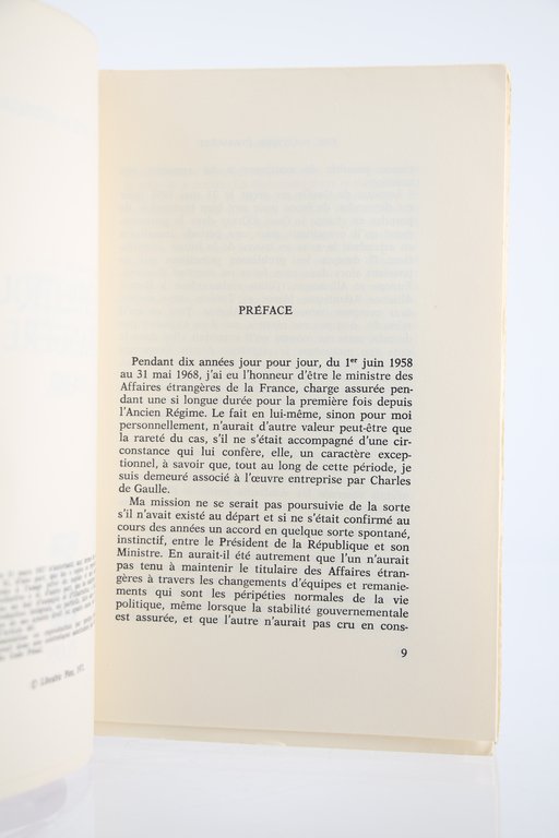 Une Politique étrangère 1958-1969