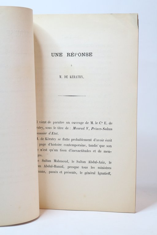 Une réponse à M. de Kératry à propos de son …