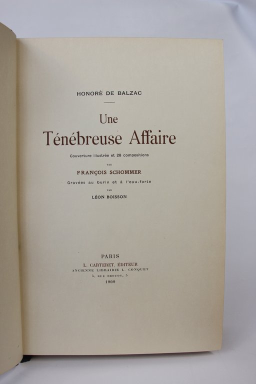 Une ténébreuse affaire