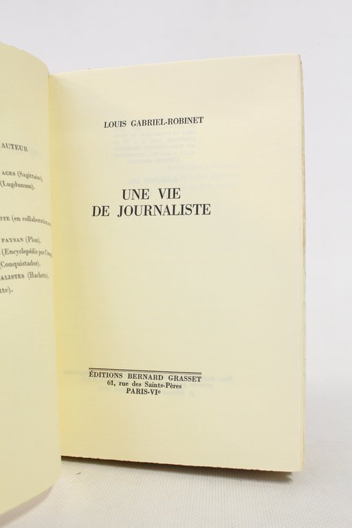 Une vie de journaliste