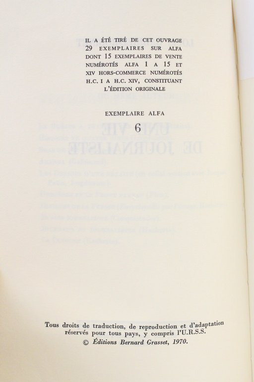 Une vie de journaliste