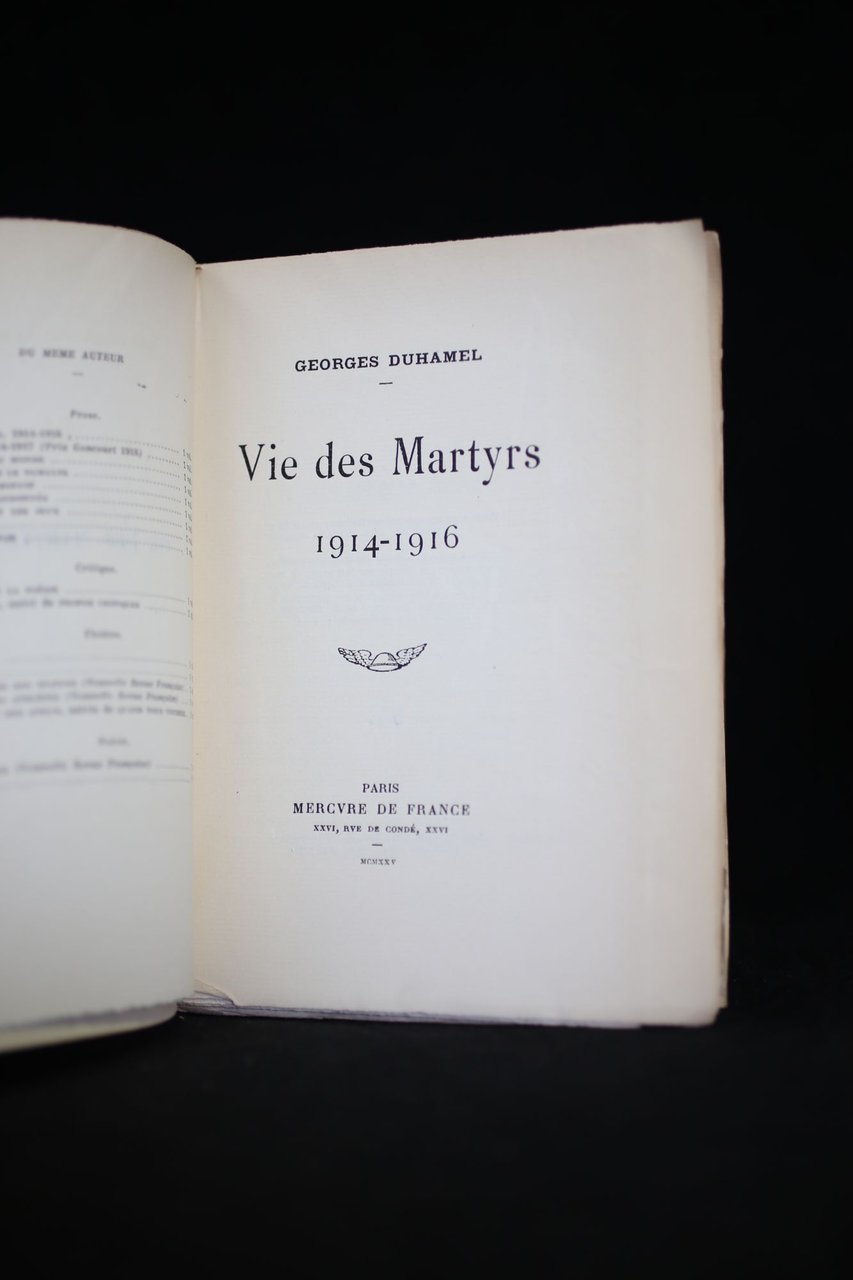 Vie des martyrs. 1914-1916