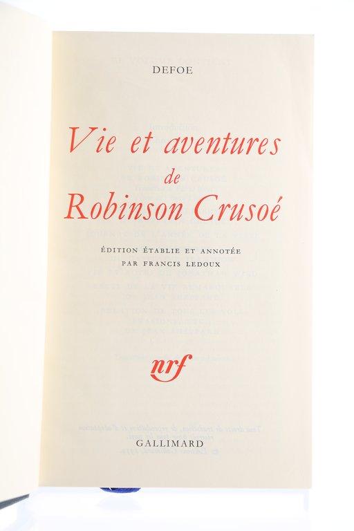 Vie et aventures de Robinson Crusoé