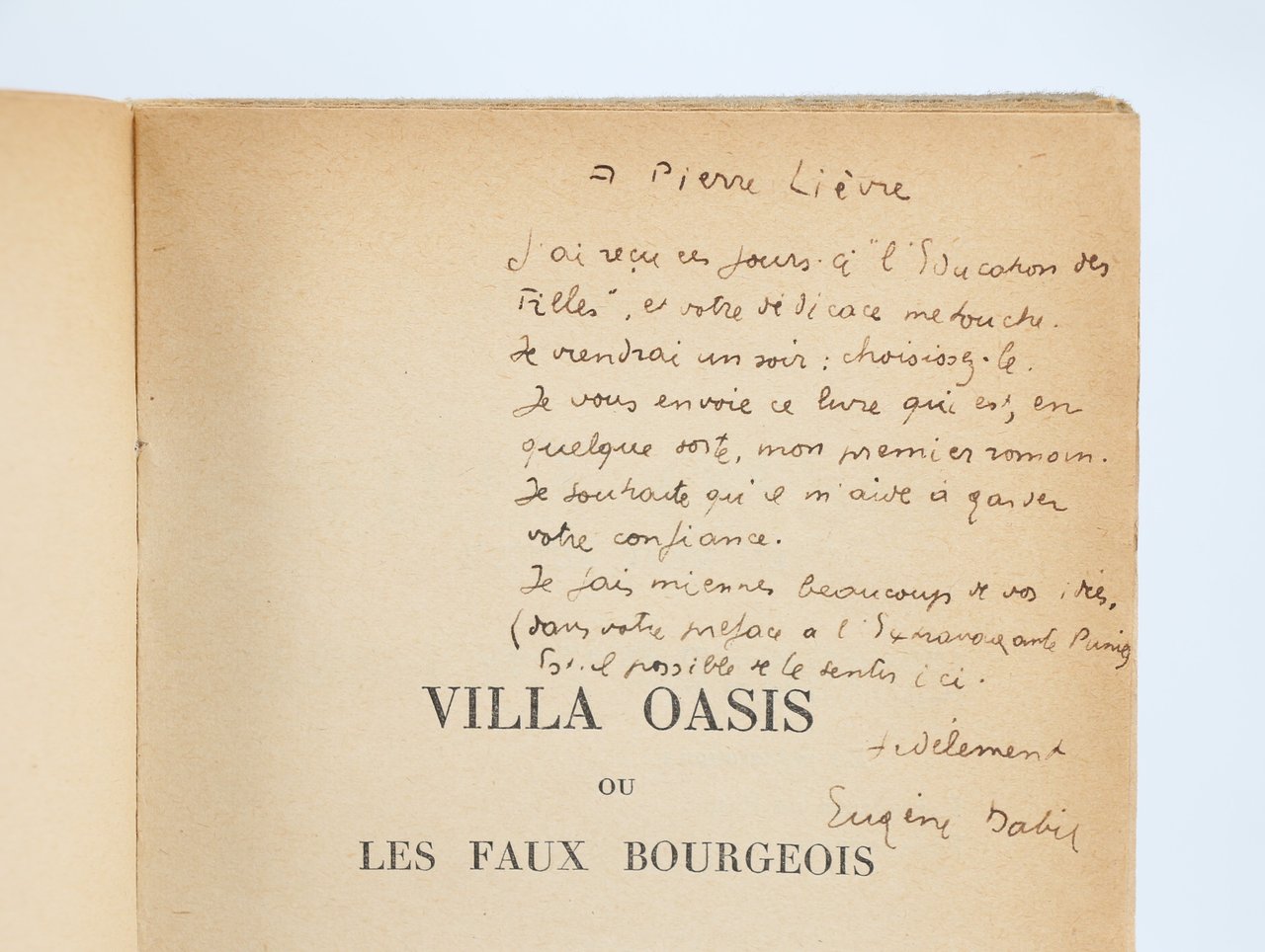 Villa oasis ou les faux bourgeois