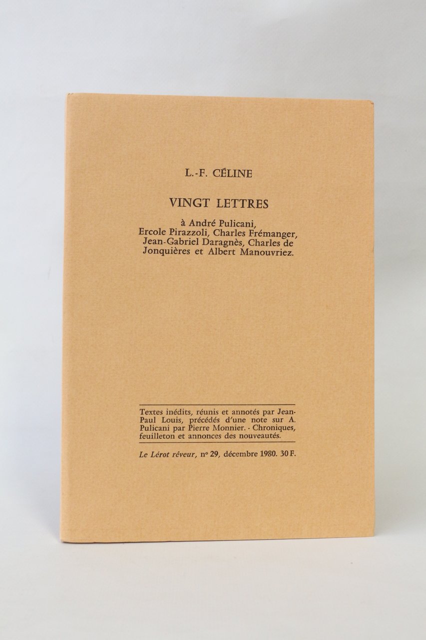 Vingt lettres à André Pulicani, Ercole Pirazzoli, Charles Frémanger, Jean-Gabriel …