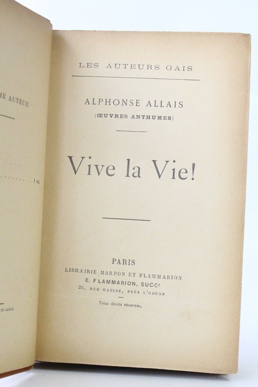 Vive la vie !