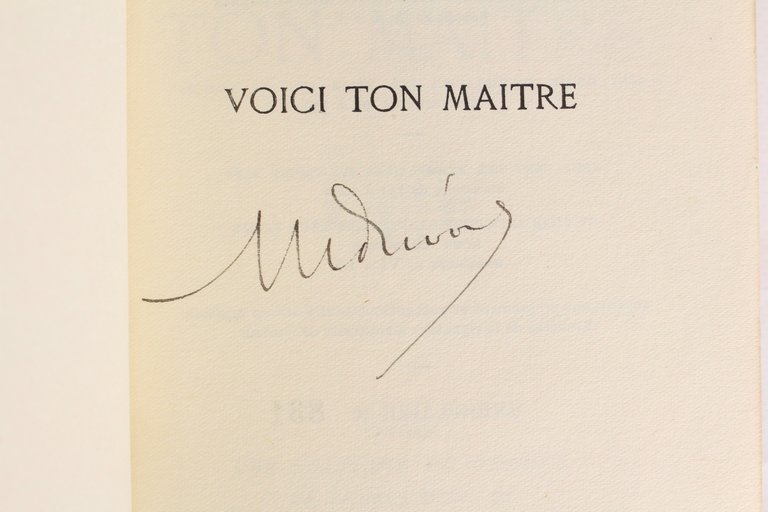 Voici ton maître