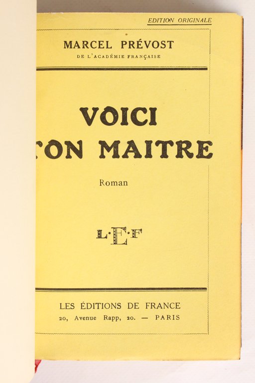 Voici ton maître