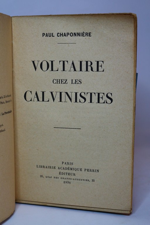 Voltaire chez les calvinistes