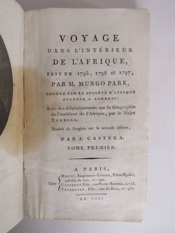 Voyage dans l'intérieur de l'Afrique fait en 1795, 1796 et …