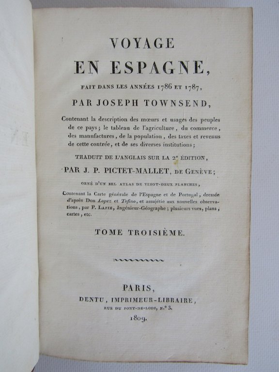 Voyage en Espagne, fait dans les années 1786 et 1787