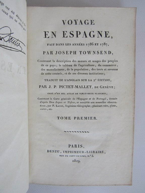 Voyage en Espagne, fait dans les années 1786 et 1787