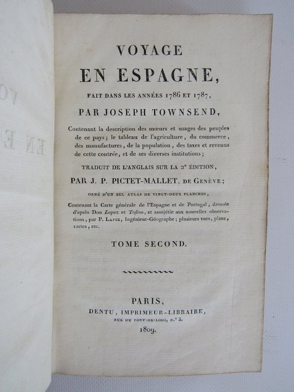 Voyage en Espagne, fait dans les années 1786 et 1787