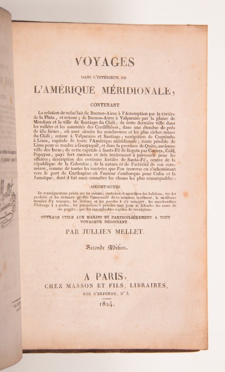 Voyages dans l'intérieur de l'Amérique Méridionale [.]