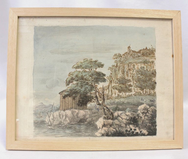 Vue d'Italie : Marine animée aux environs de Naples