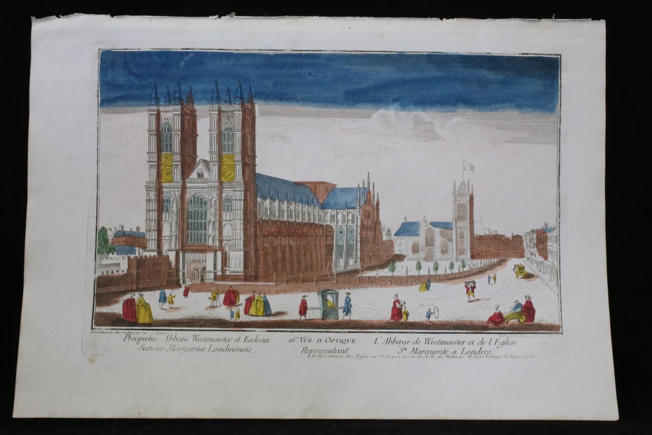 Vue d'optique - L'Abbaye de Westminster et de l'Eglise Sainte …