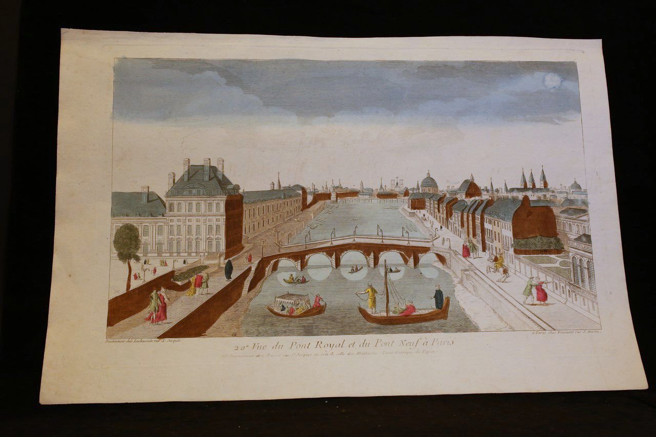 Vue d'optique - Vue du pont royal et du pont …