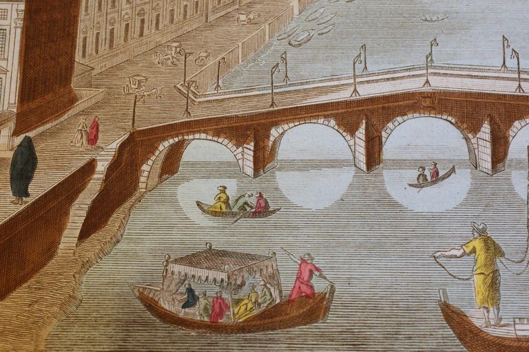 Vue d'optique - Vue du pont royal et du pont …